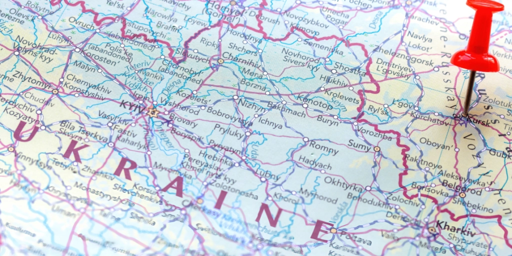 Kursk, Sumy, map