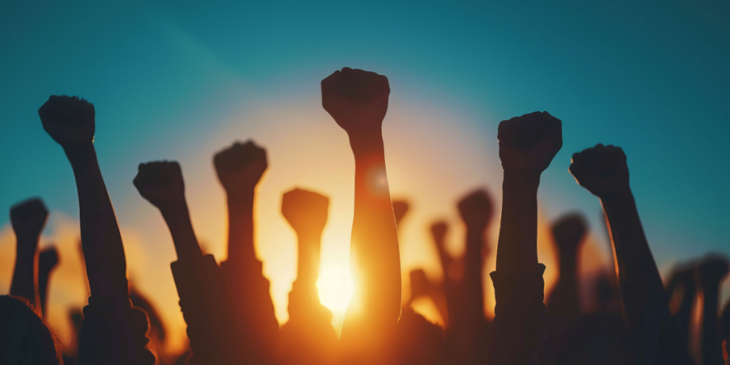 Protest, fists
