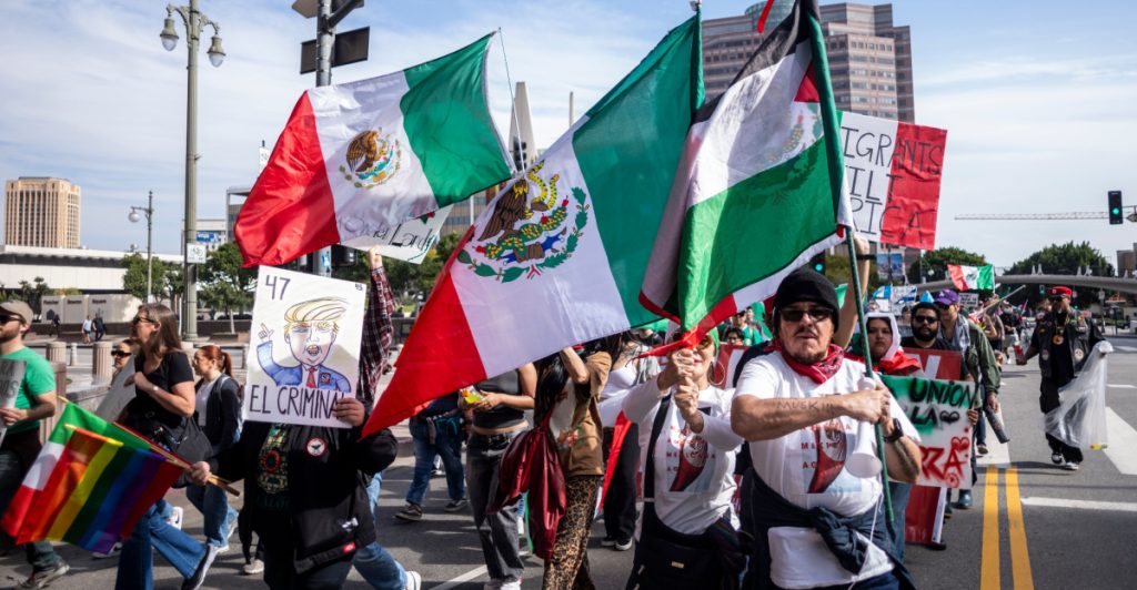 protester i LA Los Angeles