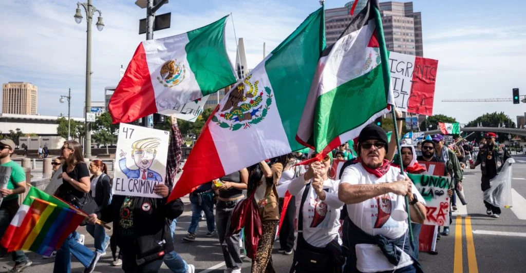 protester i LA Los Angeles