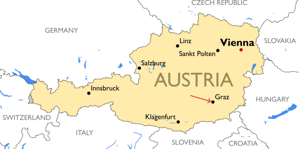 Austria, Graz, map