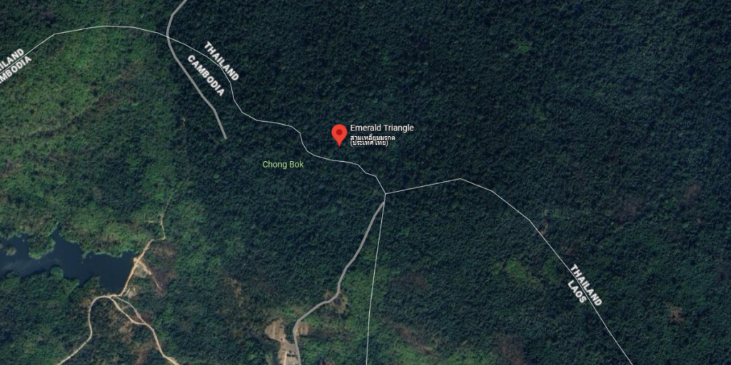 Thailand, Cambodia, Laos, border, map, The Emerald Triangle