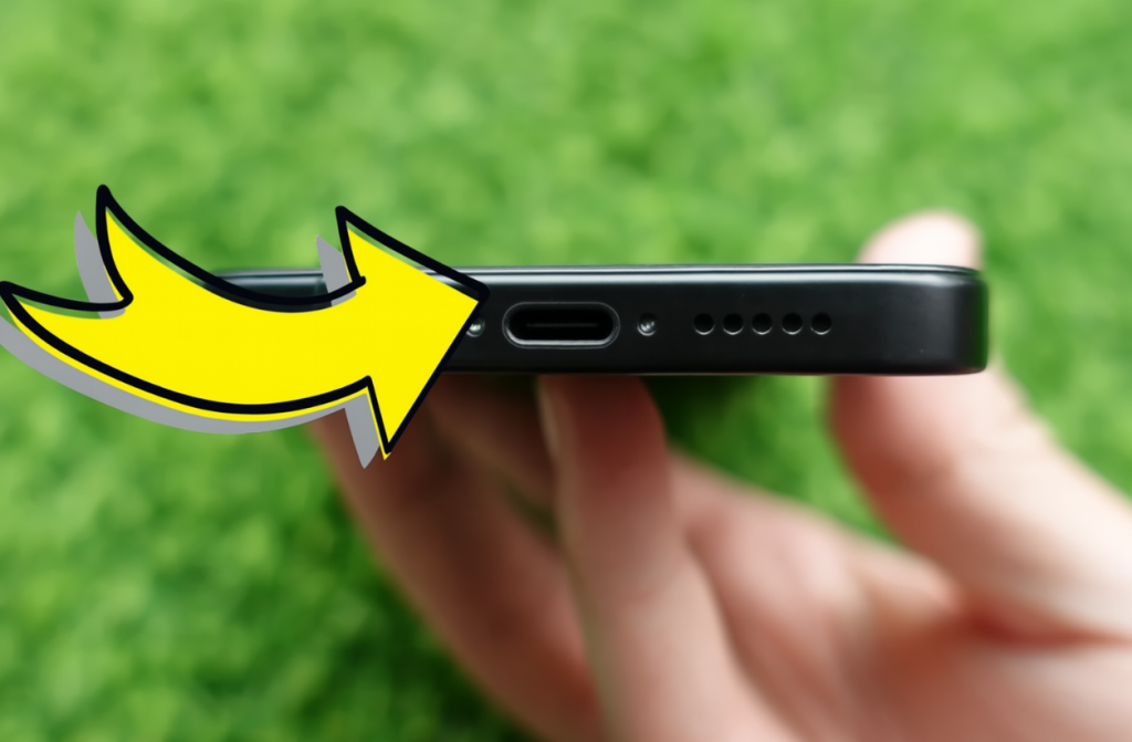Mikrofonhul i smartphone