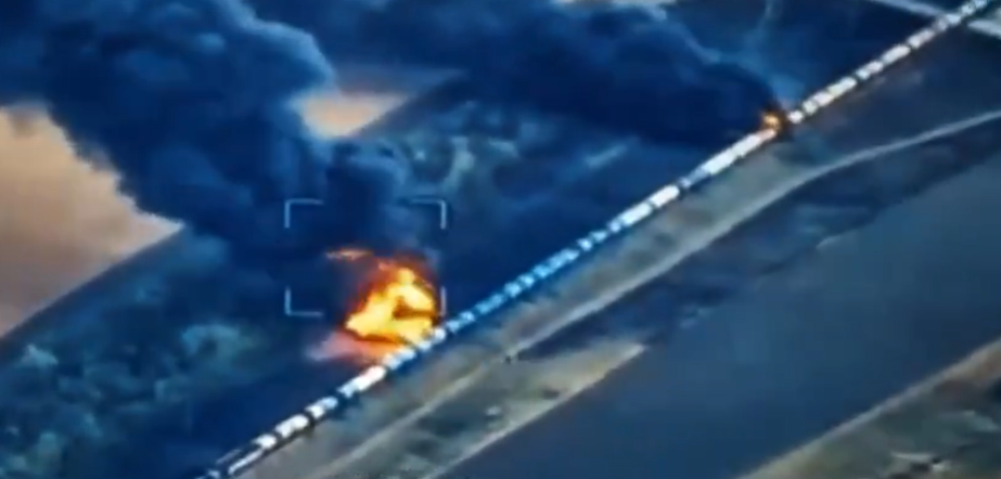 Russia fuel train, attack, Ukraine