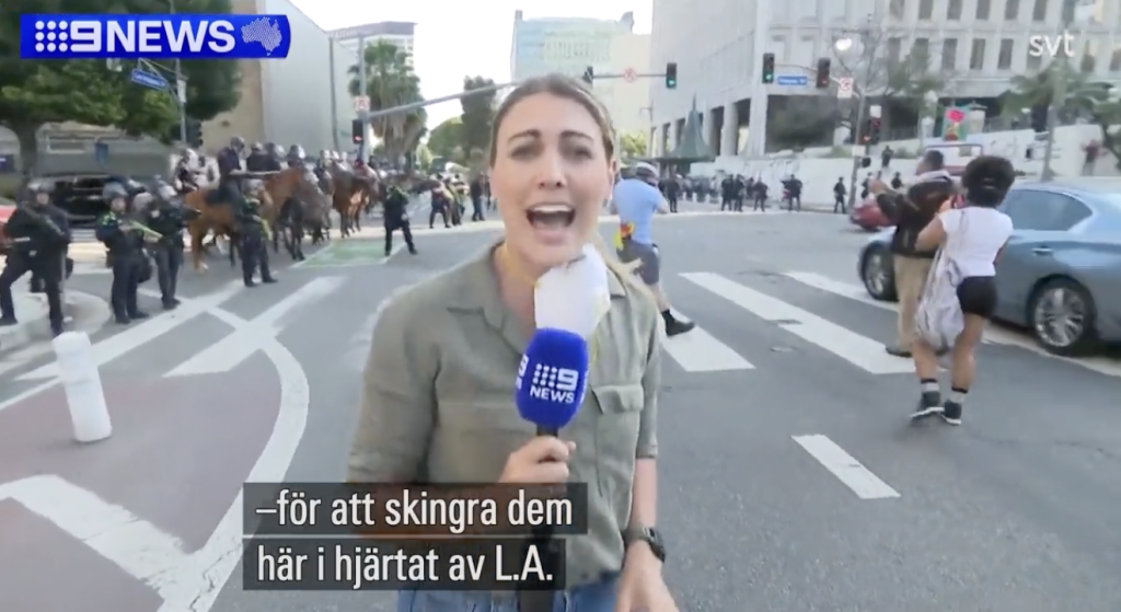 Gummikula från polis träffade australisk journalist i LA – skottet ska ha varit medvetet
