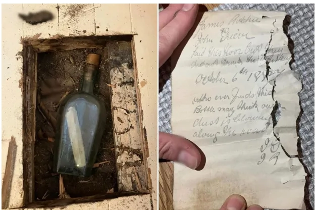 Fant mystisk flaskepost under gulvet – hadde ligget der i 138 år
