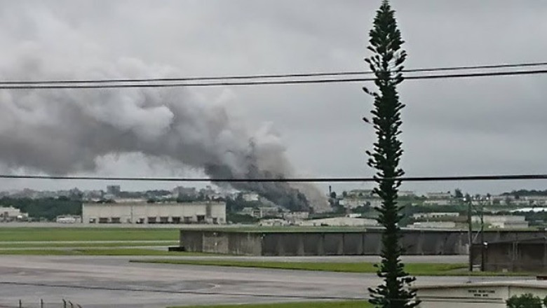 explosion us military base japan