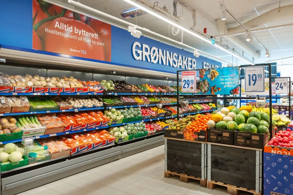 rema grønnsaker Norge, Rema 1000 Norway, vegetables, fruit, groceries, dagligvarebutikk