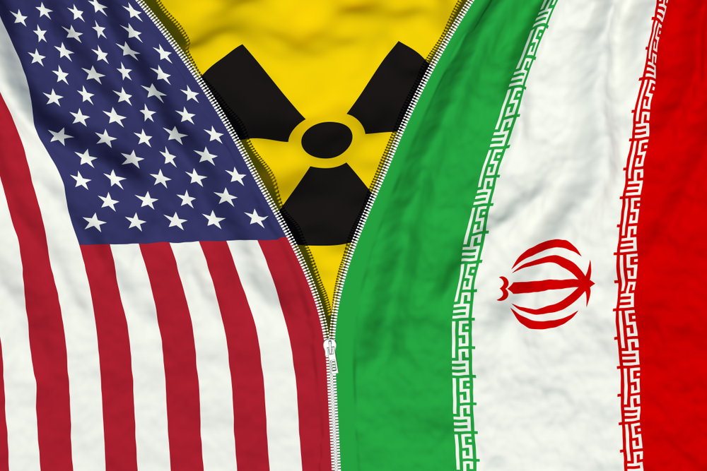 USA,Iranian,Flags,Radiation