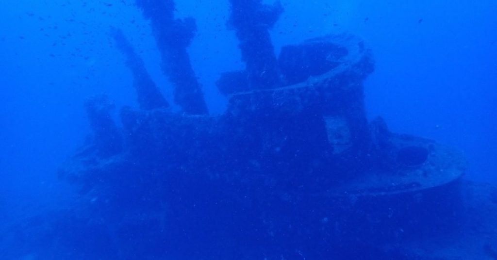 under water shipwreck