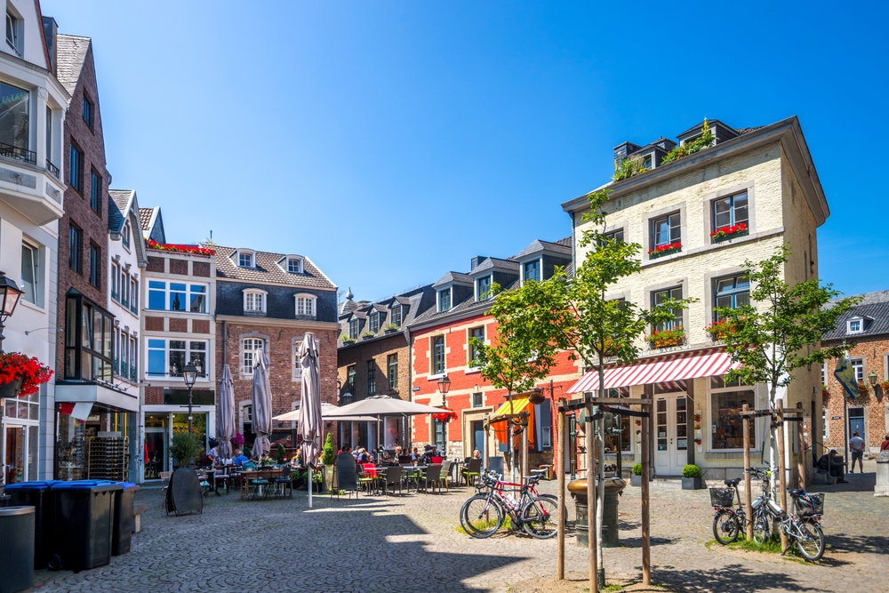 Old,City,Of,Aachen,,Germany, tyskland