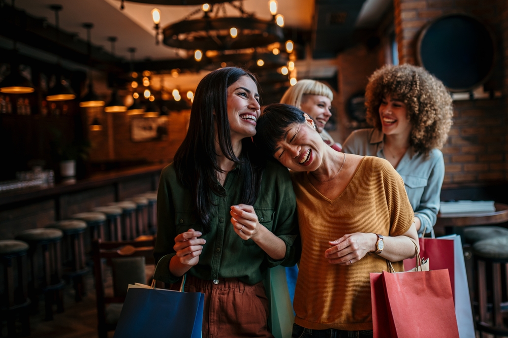 Group,Women,shopping,gruppe,veninder