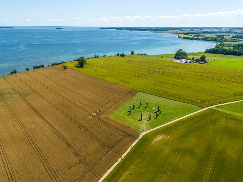 Aerial,Photo,Of,Tourist,Attraction,Dodekalitten,,Kragen&aelig;s,,Lolland,,Denmark