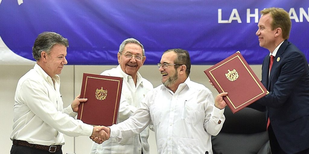 Peace agreement signing, FARC, Colombia