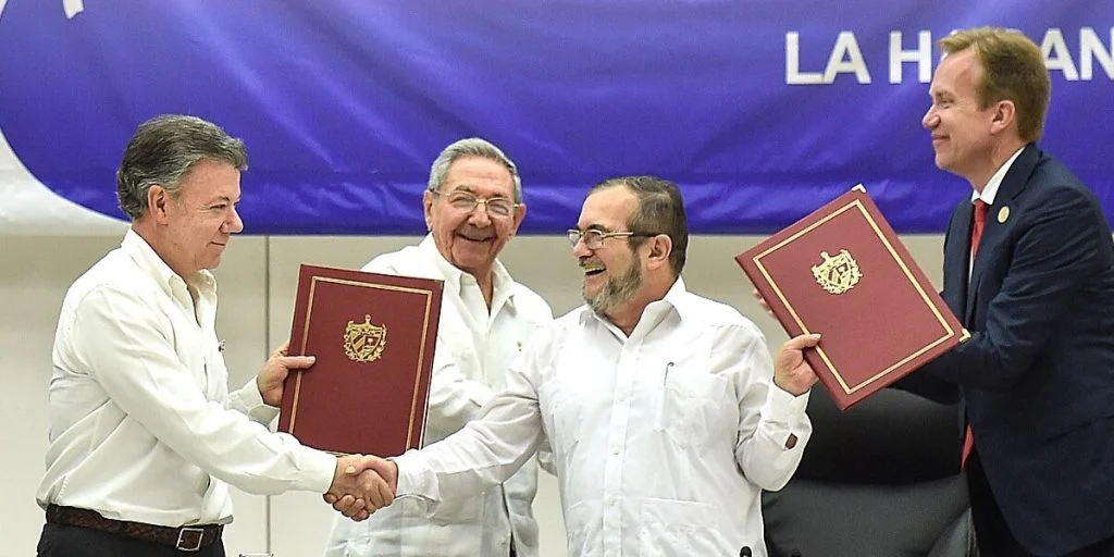 Peace agreement signing, FARC, Colombia