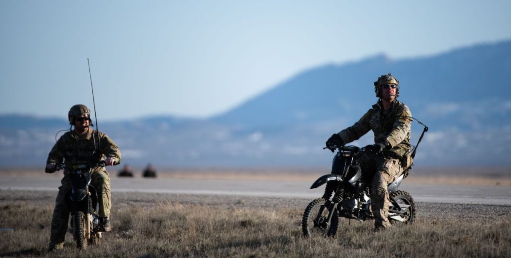 military motorcycle soldier army