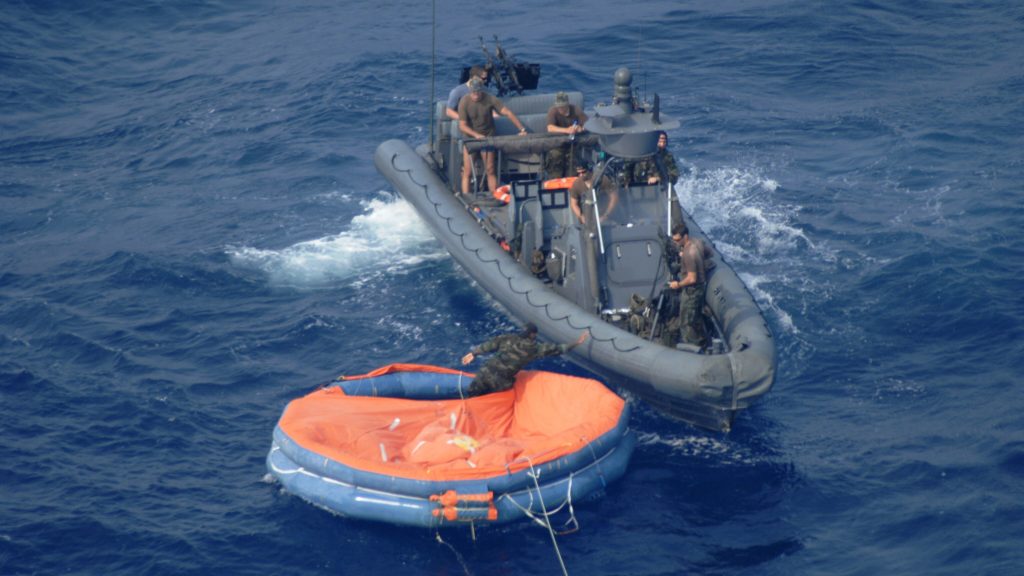 water rescue boat lifeguard sinking