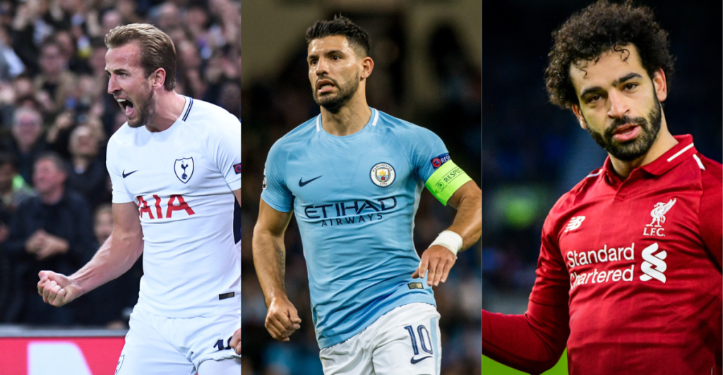 harry Kane, Sergio Aguero, mohamed Salah