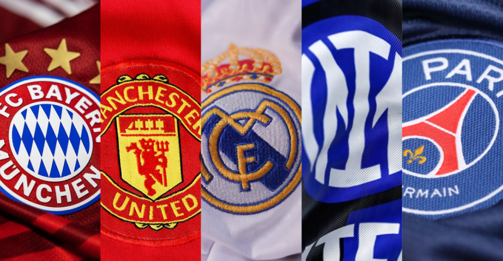 Bayern Munich, Manchester United, Real Madrid, Inter, PSG