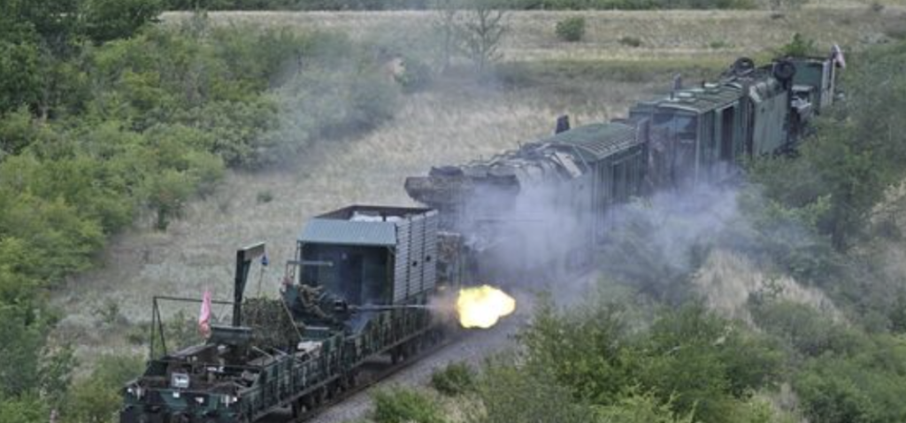 Russian army train war