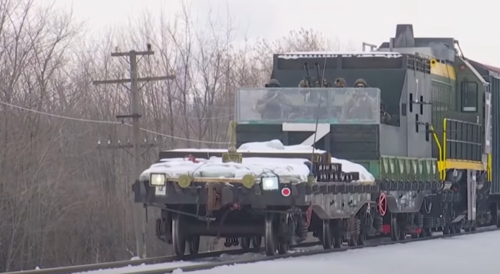 Russian army train war
