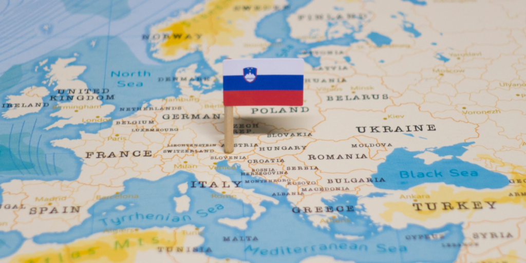 Slovenia, map, flag