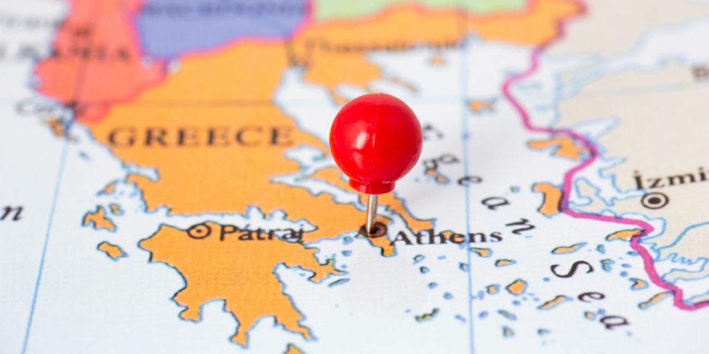 Athens, Greece, map