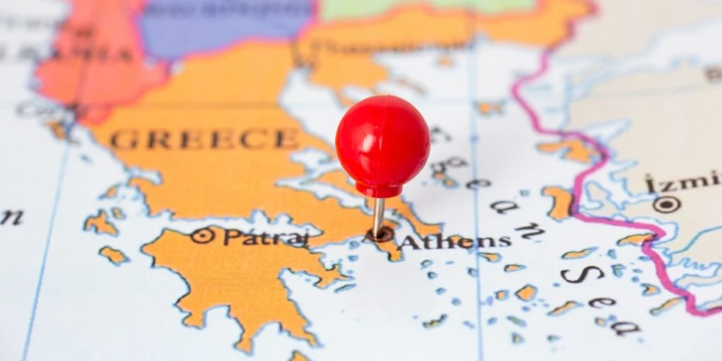 Athens, Greece, map