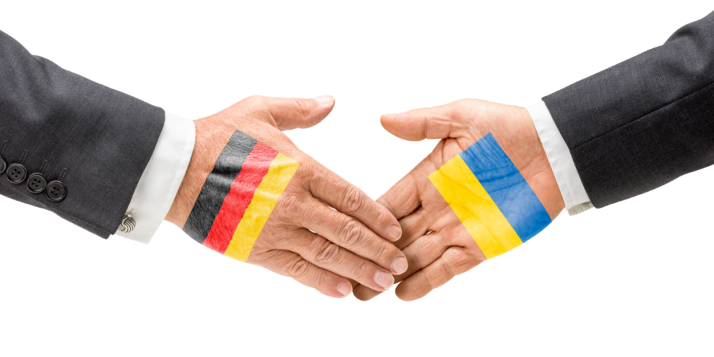 Germany, Ukraine, handshake