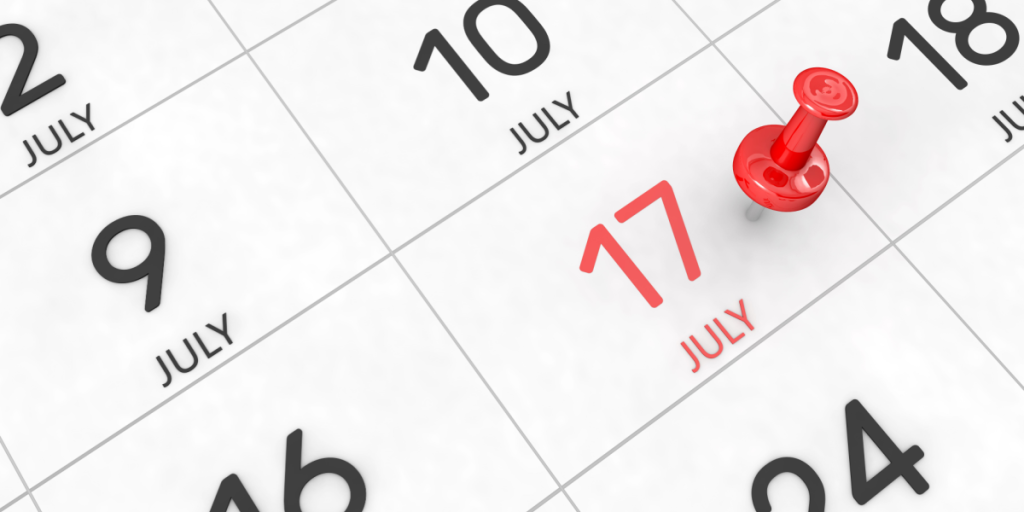 July 17th, calendar