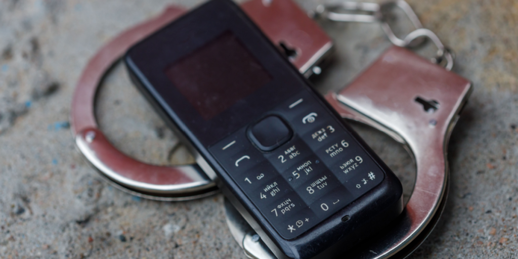 Phone, jail, prison, handcuffs