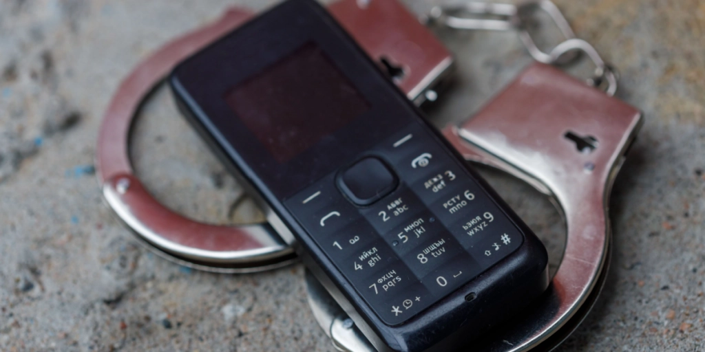 Phone, jail, prison, handcuffs