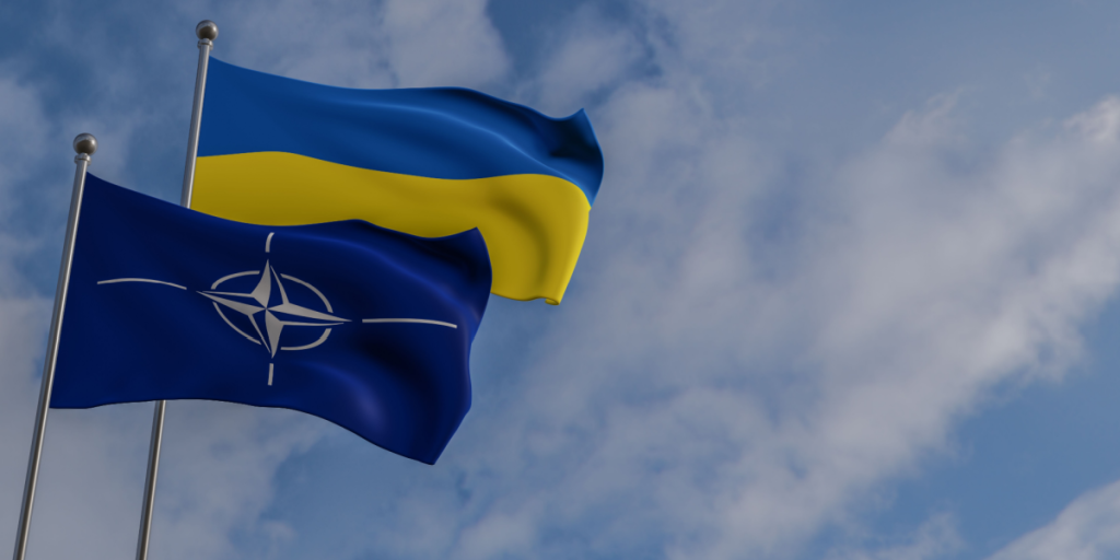 Ukraine, NATO, flags