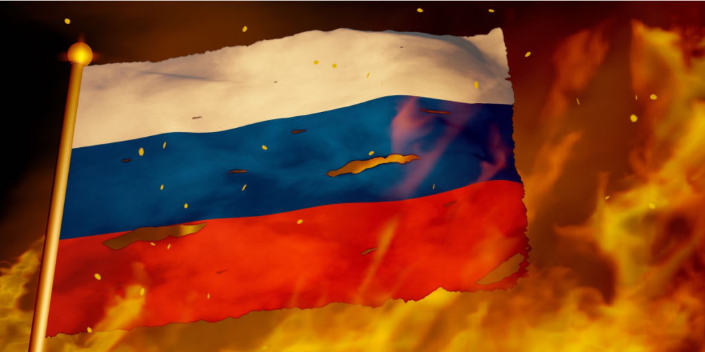 Russia, flag, burning, revolution, civil war