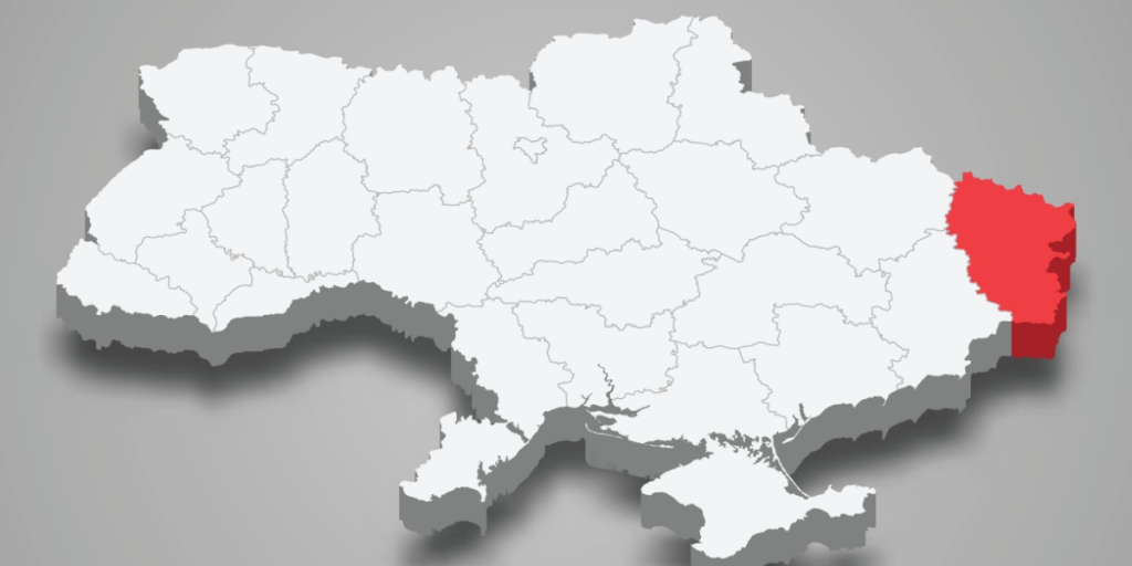 Luhansk, Ukraine, map