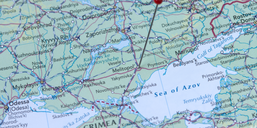 Melitopol, map, Ukraine