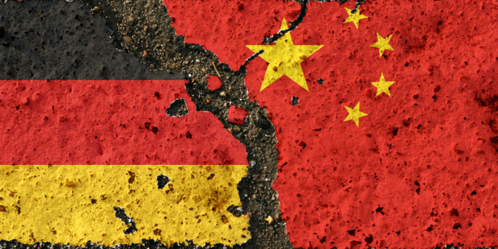 China, Germany, flags