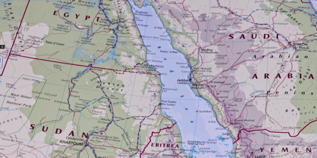 The Red Sea, map