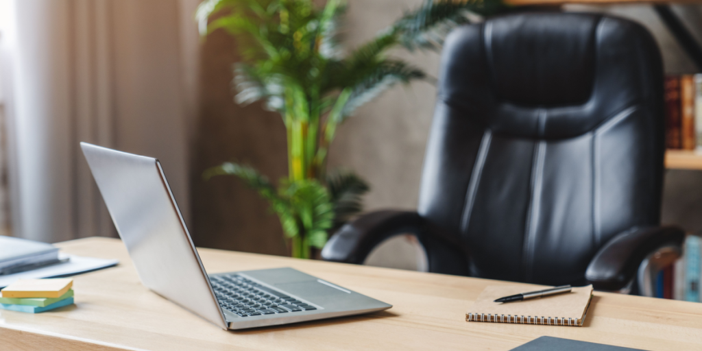 Empty office chair