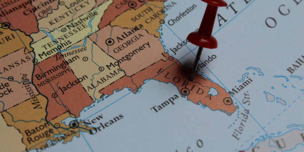 Florida, map