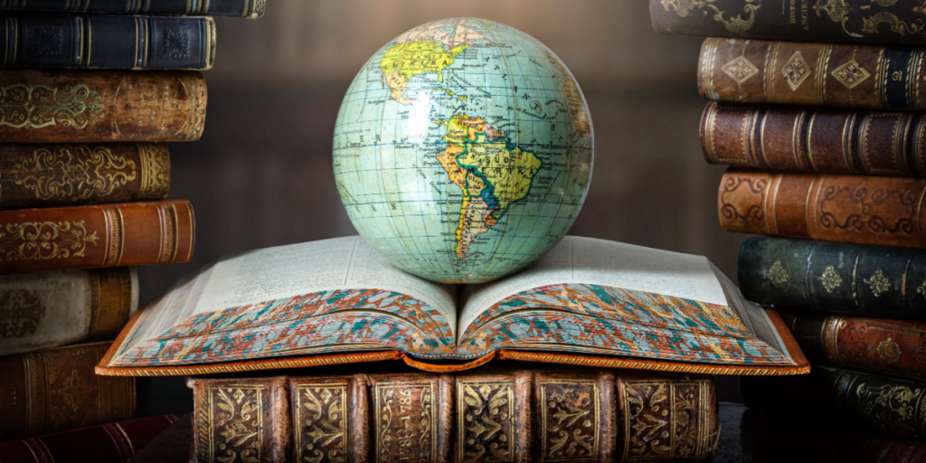 Globe, books, history