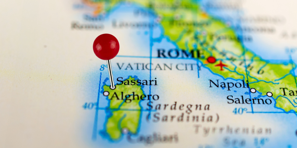 Sassari, Italy, map