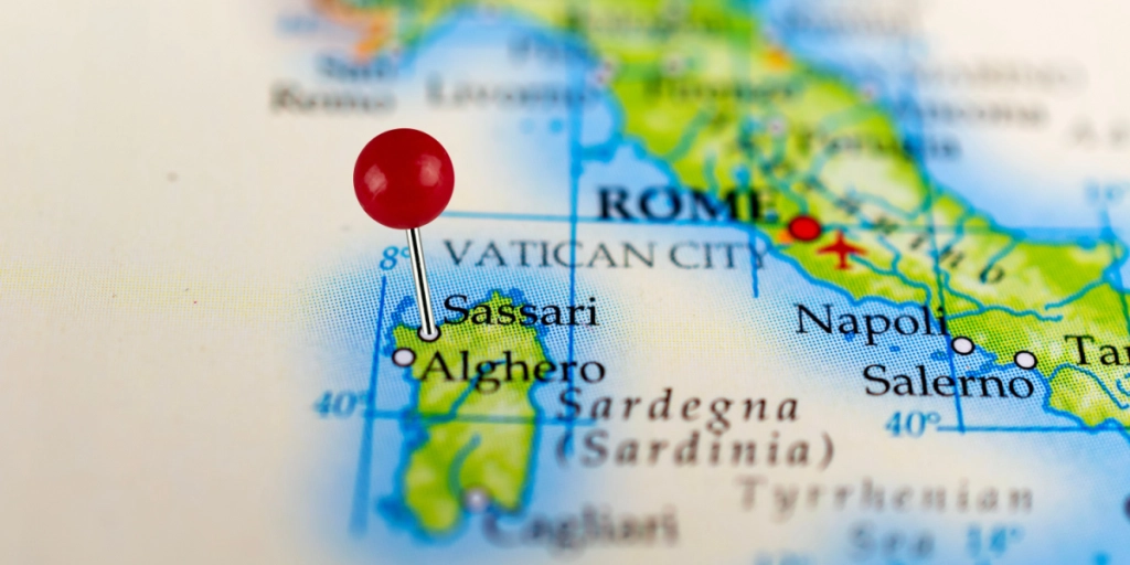 Sassari, Italy, map