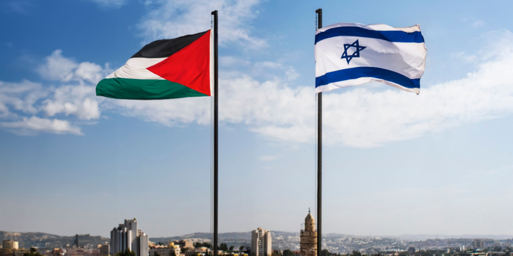 Palestine, Israel, two-state solution, flags