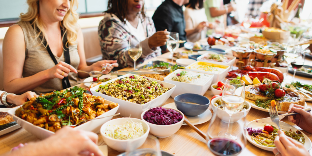 Table, dinner, food, lunch, eating, friends