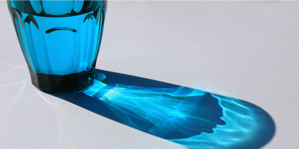 Blue liquid, drink, glass