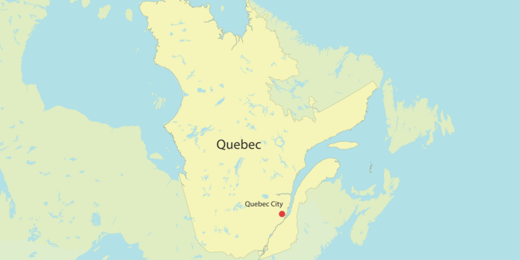 Quebec, Canada, map