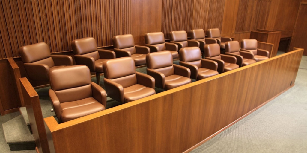 Jury, court room, concept
