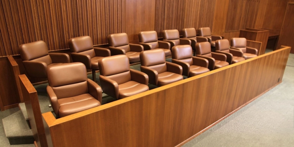 Jury, court room, concept