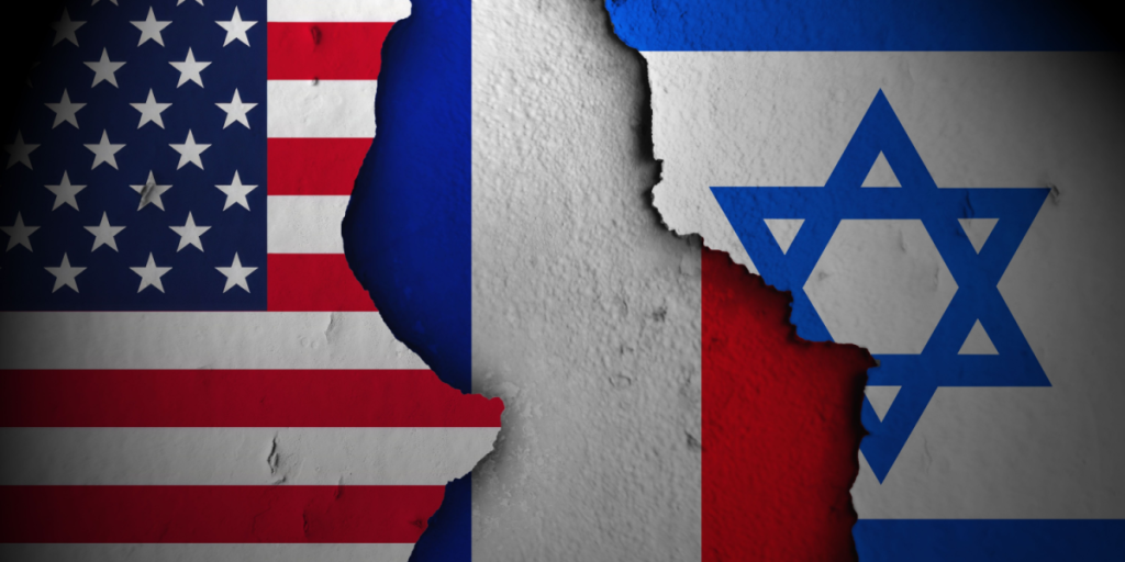 USA, France, Israel, flags